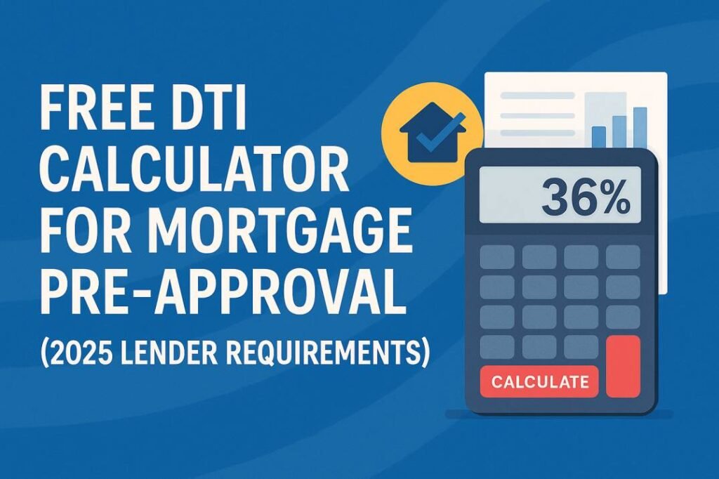 Free DTI Calculator for Mortgage Pre-Approval (2025 Lender Requirements)